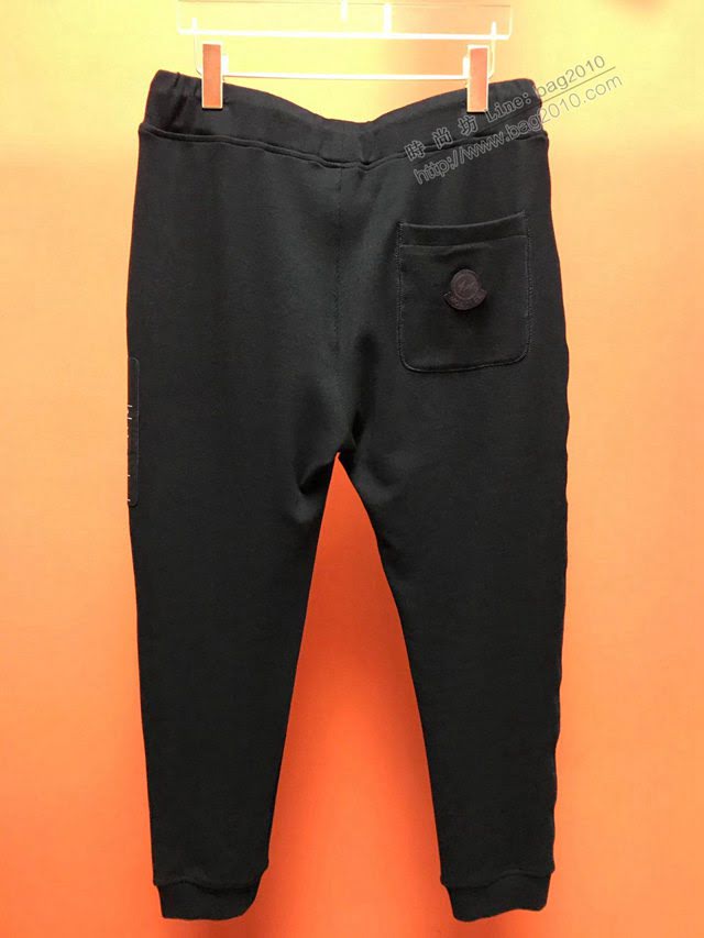 Moncler男裝 2020新款立體剪裁衛褲 Moncler黑色休閒男士長褲  tzy2545